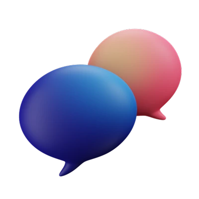 Chat bubbles representing multilingual support